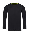 Heren Sportshirt Lange mouw Stedman ST8420 Black Opal